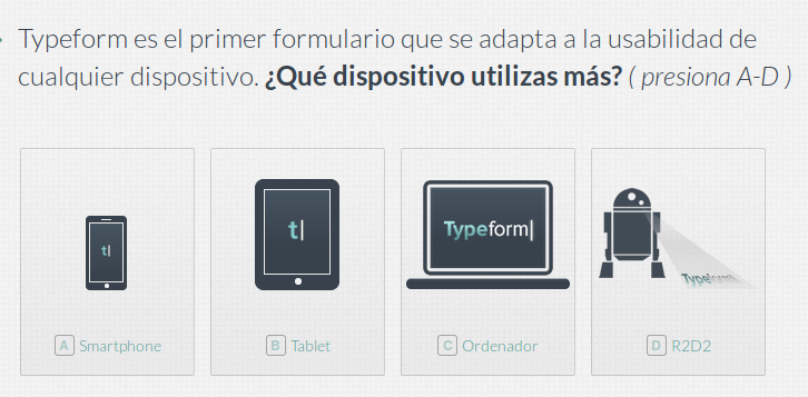 formulario con typeform